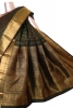 Pure Handloom Butta Contrast Kanjeevaram Silk Saree